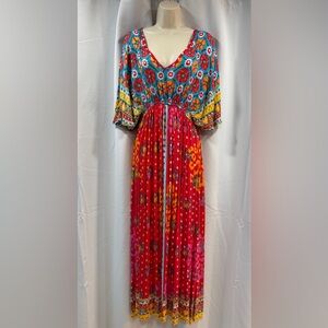 Women’s World Market Cost Plus Vibrant Floral Maxi Dress size S/M